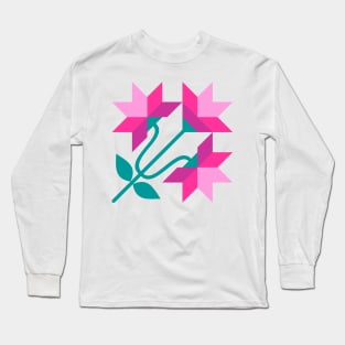 Pink North Carolina Lilies Long Sleeve T-Shirt